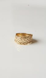 14K Yellow Gold Chain Mail Style Ring | Size 7