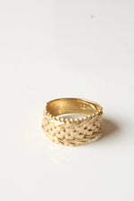 14K Yellow Gold Chain Mail Style Ring | Size 7