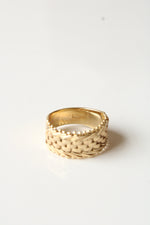 14K Yellow Gold Chain Mail Style Ring | Size 7