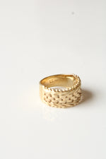 14K Yellow Gold Chain Mail Style Ring | Size 7