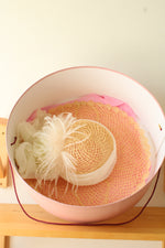 Vintage Elsie Massey Victorian Revival Touring Straw Brim Hat