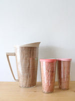 Raffiaware Vintage Melamine Pitcher & Tall Cup Set