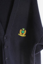 Blarney Castle Designs Navy Blue Vintage Ireland Wool Cardigan | XL