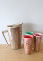 Raffiaware Vintage Melamine Pitcher & Tall Cup Set