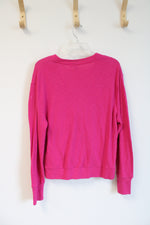 NEW J.Crew Magenta Long Sleeved Wrap Top | M