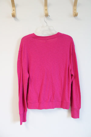 NEW J.Crew Magenta Long Sleeved Wrap Top | M
