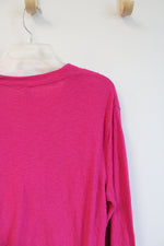 NEW J.Crew Magenta Long Sleeved Wrap Top | M