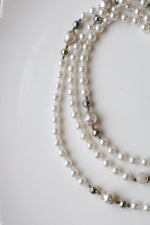 Faux Pearl Long Layering Necklace