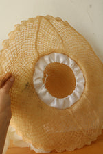 Vintage Elsie Massey Victorian Revival Touring Straw Brim Hat