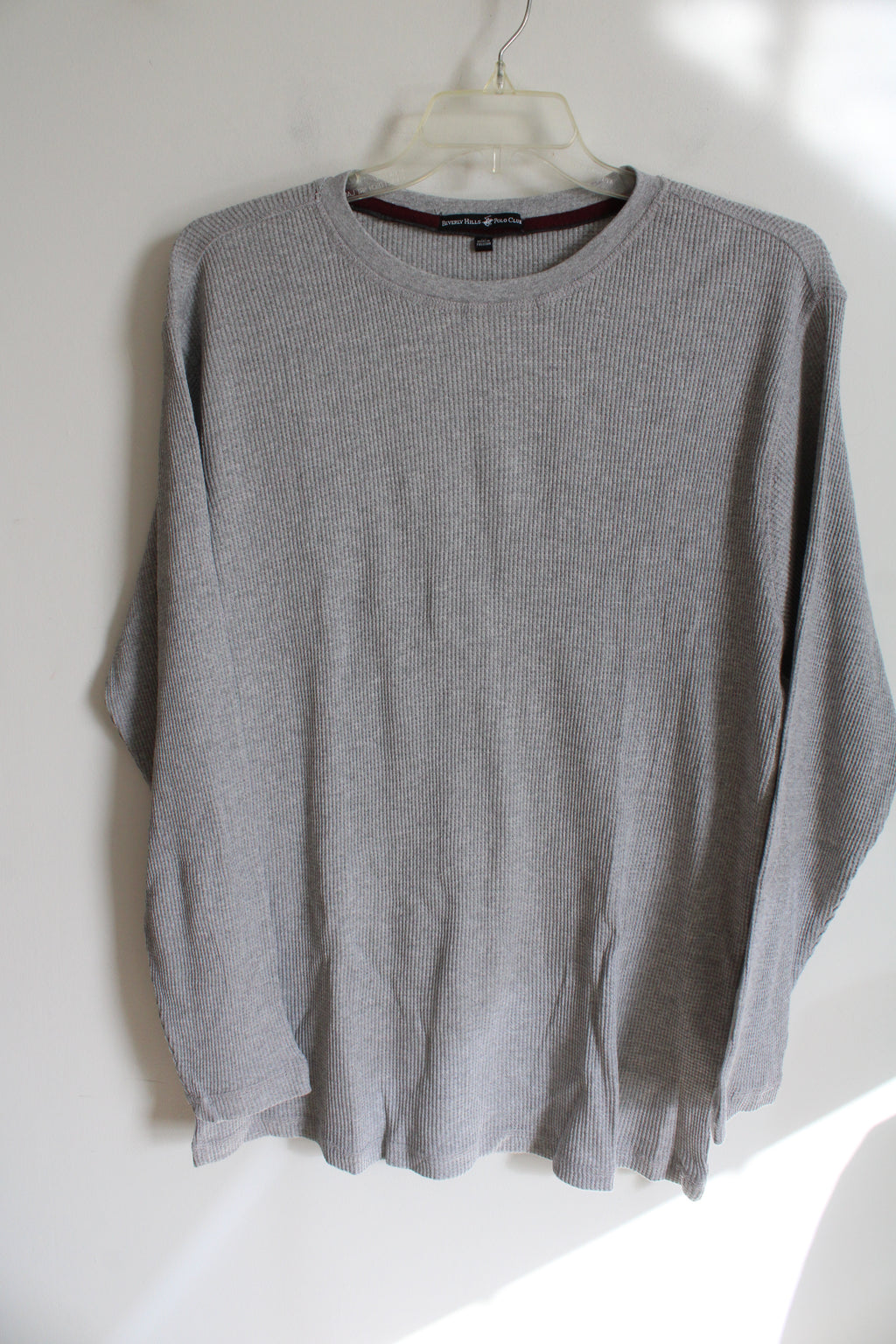 NEW Beverly Hills Polo Club Gray Waffle Knit Shirt | XL