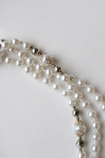 Faux Pearl Long Layering Necklace
