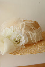 Vintage Elsie Massey Victorian Revival Touring Straw Brim Hat
