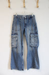 Zara Wide Leg Denim Cargo Pants | 4