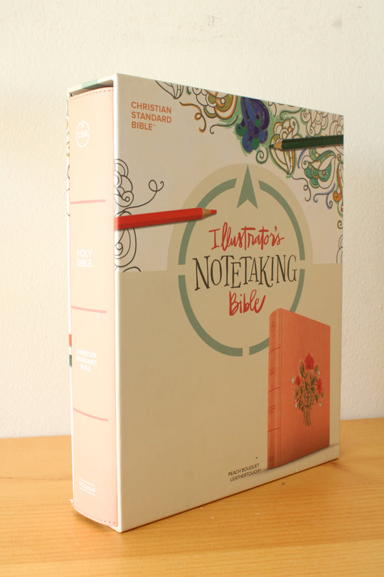 NEW CSB Illustrator's Notetaking Bible with Peach Leather Design in Storage Box