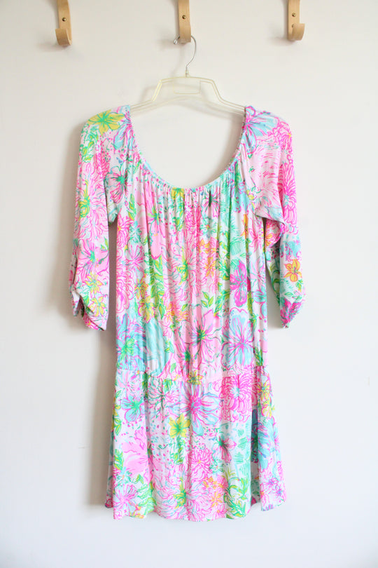 Lilly Pulitzer Lana Lilly Of The Jungle Floral Skort Romper | L