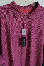 NEW Jos. A. Bank Traveler Magenta Dotted Collared Shirt | 3X