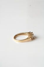 14K Yellow Gold Square Cut CZ Ring | Size 7