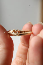 14K Yellow Gold Square Cut CZ Ring | Size 7
