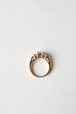 14K Yellow Gold Square Cut CZ Ring | Size 7