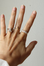14K Yellow Gold CZ Ring | Size 7