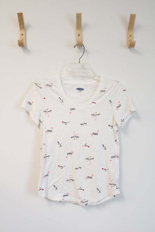Old Navy White Everywear V-Neck Tee | XS