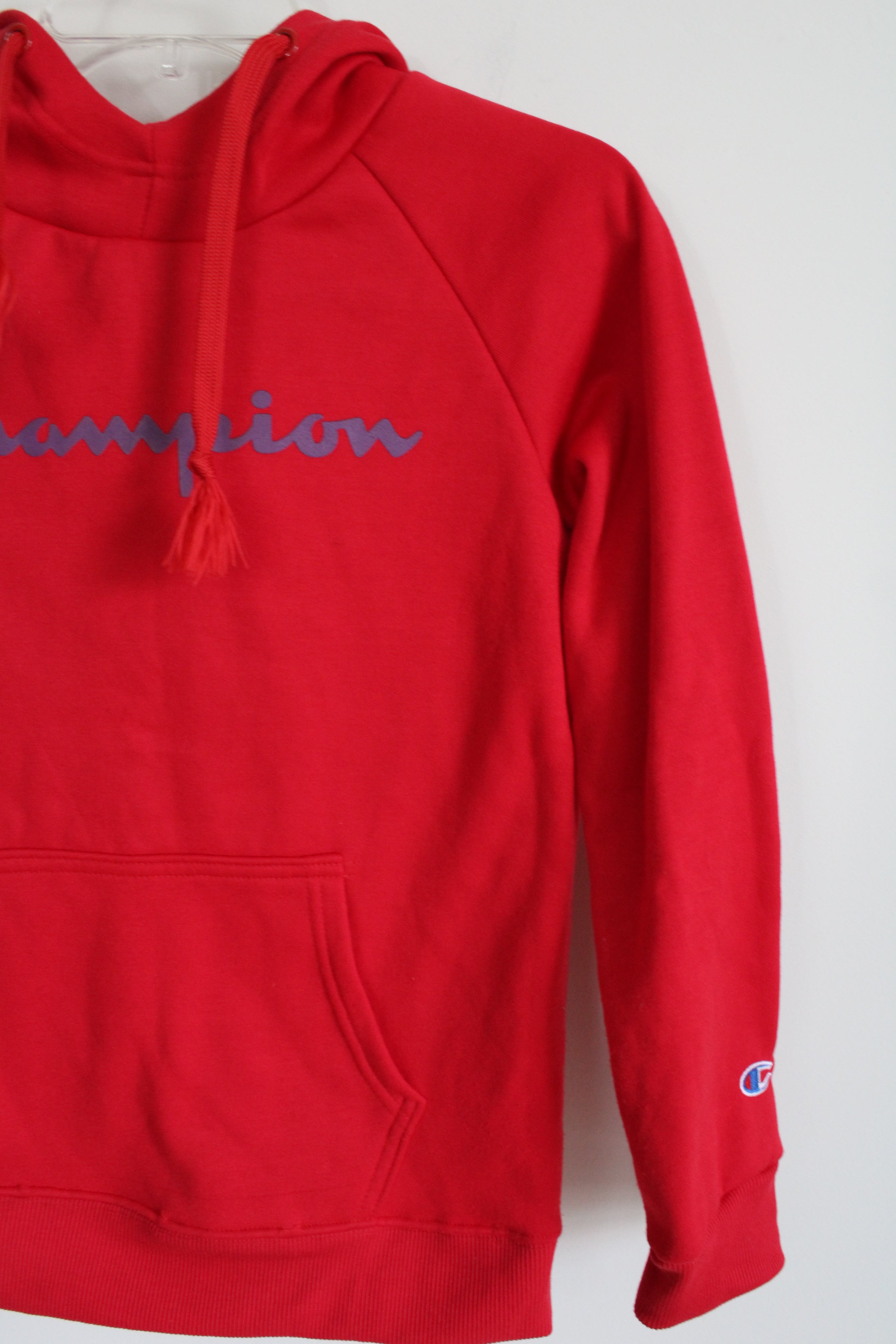 Champion Red Logo Hoodie | M (10/12)