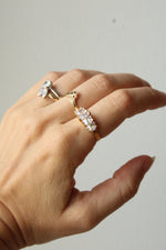 14K Yellow Gold CZ Ring | Size 7