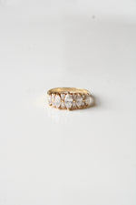 14K Yellow Gold CZ Ring | Size 7