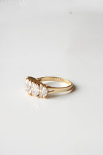 14K Yellow Gold CZ Ring | Size 7