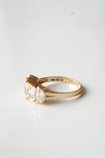 14K Yellow Gold CZ Ring | Size 7