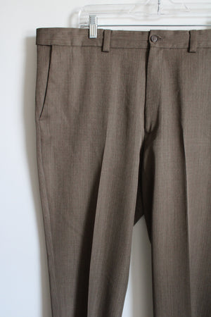 Haggar Straight Fit Brown Work Pant | 38X30