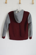 Children's Place Maroon Sherpa Lined Hoodie | Youth L (10/12)