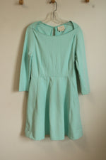 Kate Spade Light Teal Fit and Flare 3/4 Sleeve Dress | 10