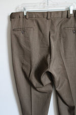 Haggar Straight Fit Brown Work Pant | 38X30