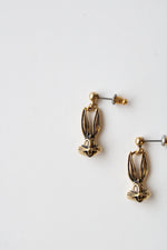 Warner Bugs Bunny Gold Finish Stud Dangle Earrings