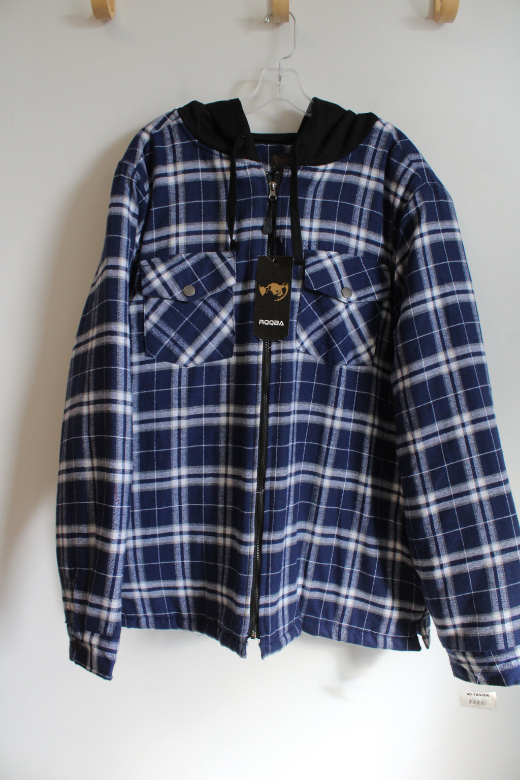 NEW RQQBA Blue Quilted Flannel Jacket | XXXL