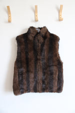 Coaco New York Brown Faux Fur Vest | S
