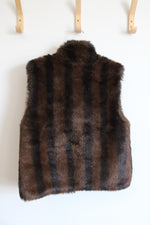 Coaco New York Brown Faux Fur Vest | S