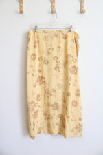 Vintage Pendleton Yellow Floral Skirt | 20W