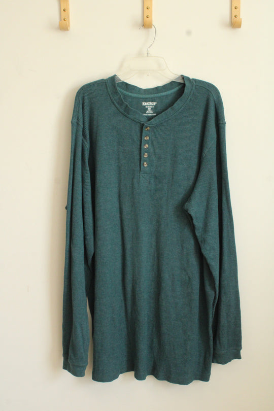King size Hunter Green Button Top Thermal 4XL