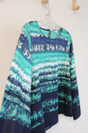 Milano Blue & Teal Patterned Long Sleeved Top | M