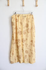 Vintage Pendleton Yellow Floral Skirt | 20W