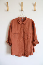 NEW Old Navy Orange Button Down Top | XL Petite