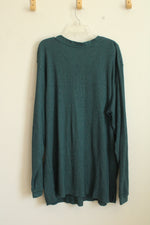 King size Hunter Green Button Top Thermal 4XL