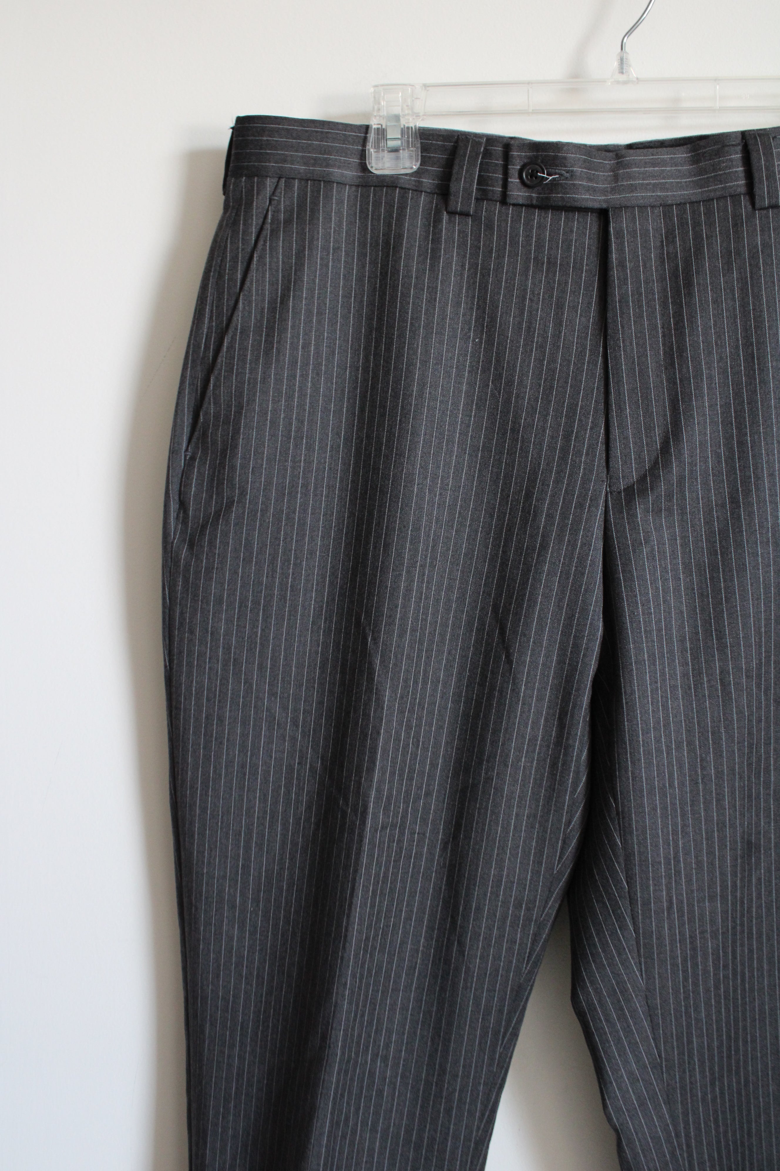 Apt. 9 Gray Pinstriped Dress Pants | 34X30