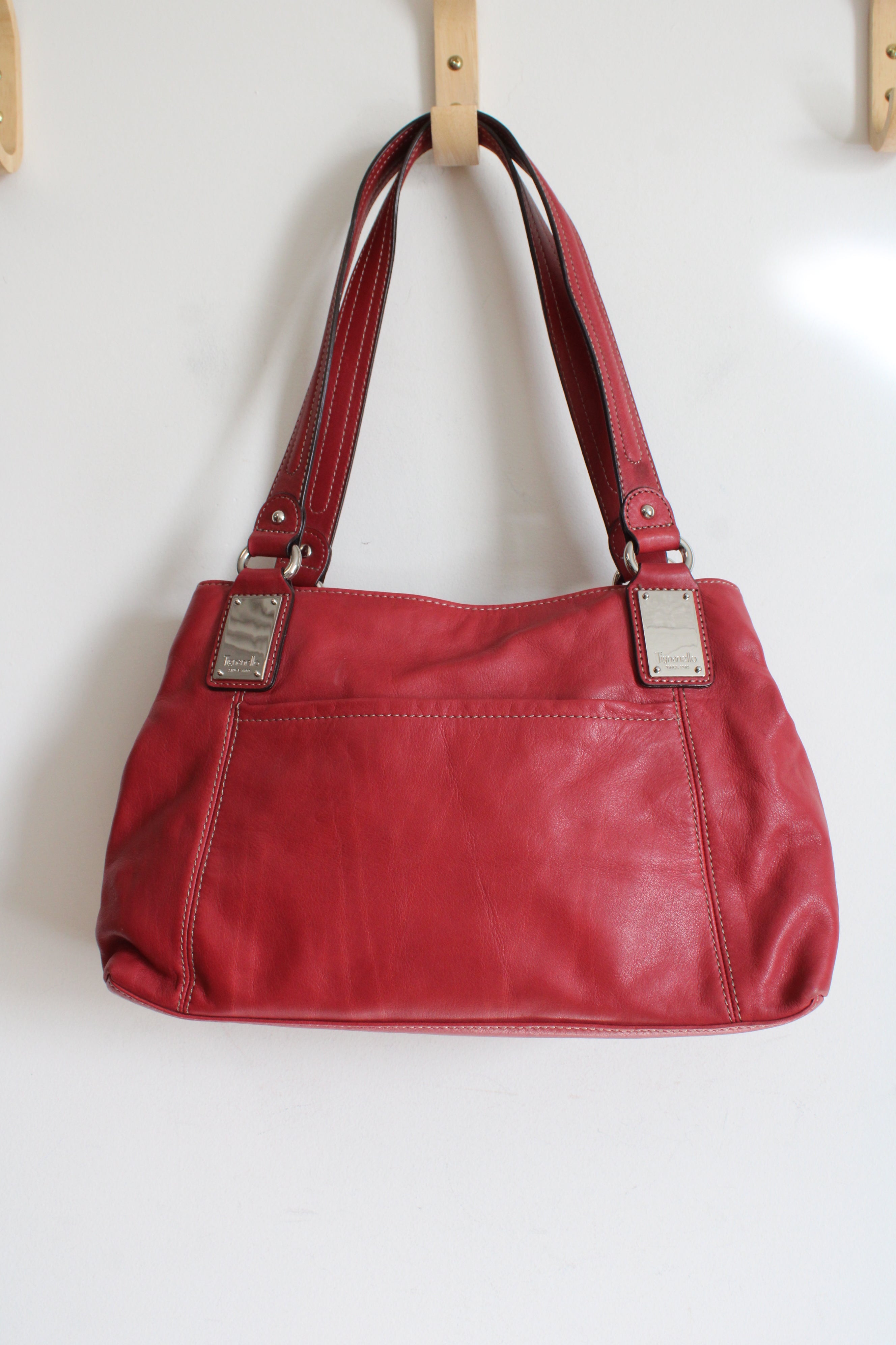 Tignanello Vintage Red Soft Leather Purse