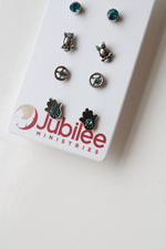 Blue Stone Multi-Pack Earrings | Set Of 4