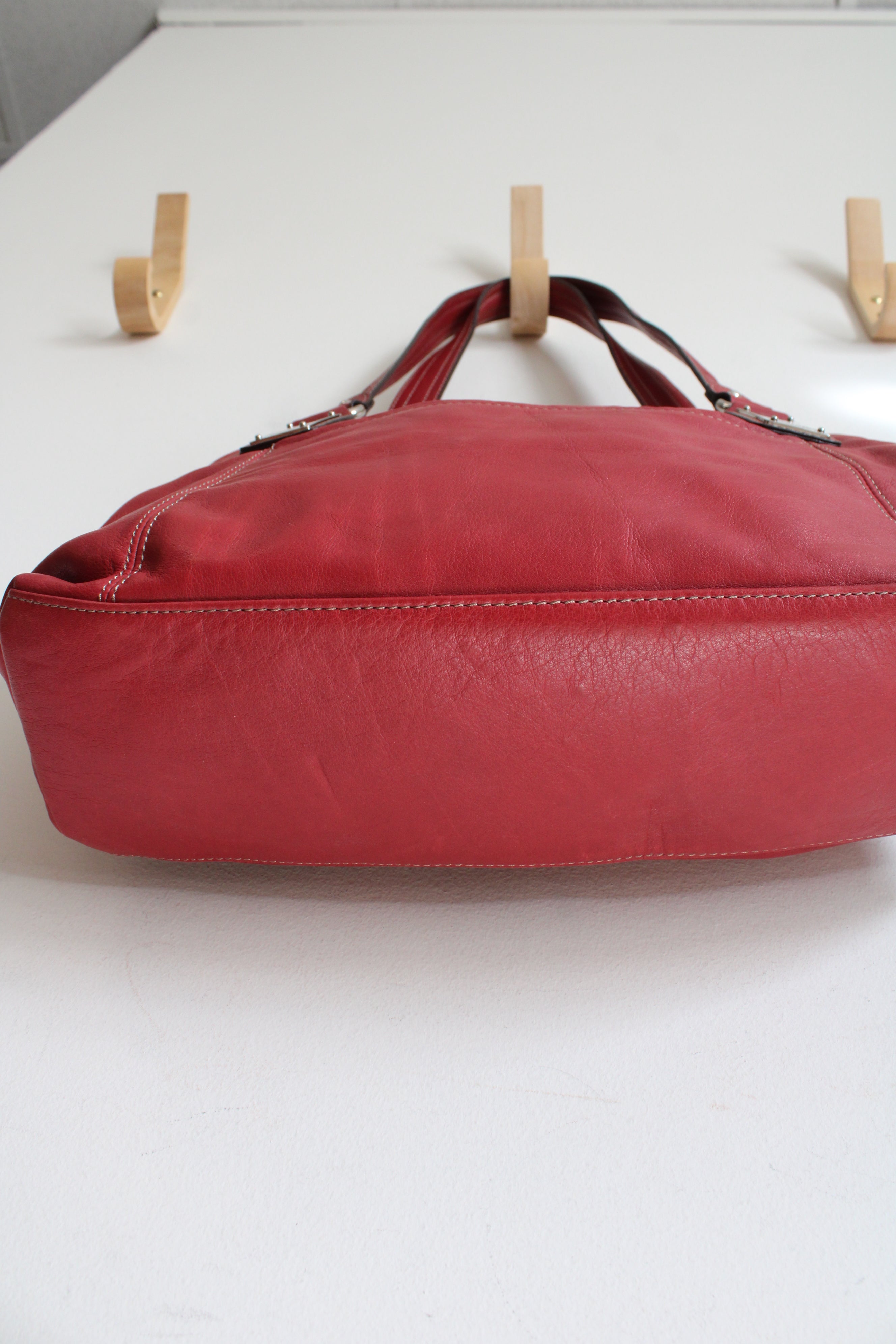 Tignanello Vintage Red Soft Leather Purse