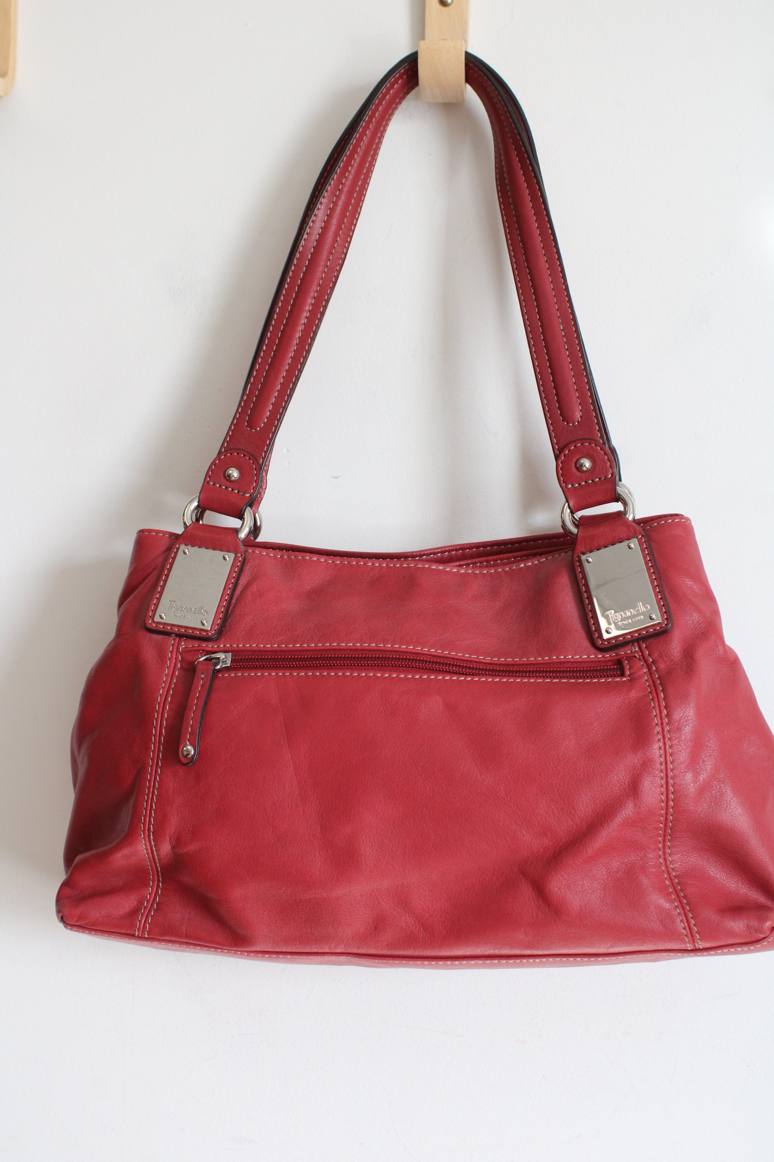 Tignanello Vintage Red Soft Leather Purse
