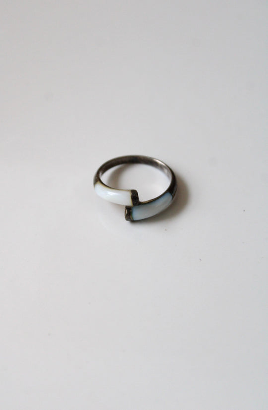 Sterling Silver Ivory Ring | Size 7.5